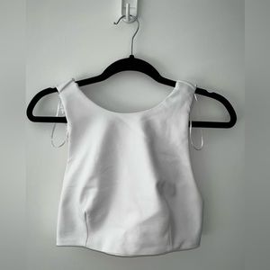 Zara crop top with open back.